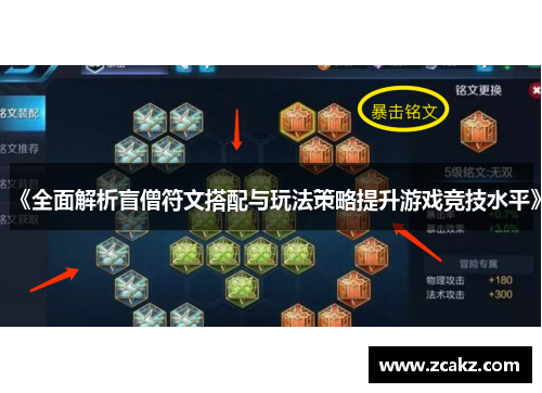 《全面解析盲僧符文搭配与玩法策略提升游戏竞技水平》